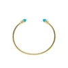 Gold And Turquoise Torque Bangle -Melissa Odabash Sale 14401 Gold Turquoise Crystal Bangle