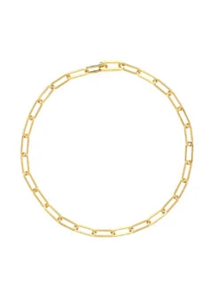 Melissa Odabash Gold Paperclip Chain Necklace