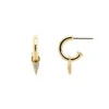 Gold Crystal Spike Charm Hoop Earrings -Melissa Odabash Sale 16911 Gold Crystal Charm Hoop Earrings