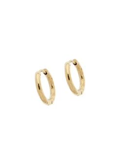 Melissa Odabash Gold Texture Huggy Hoop Earrings
