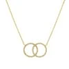 Melissa Odabash Gold Crystal Double Hoop Necklace -Melissa Odabash Sale Gold Crystal Double Hoop Necklace 13819