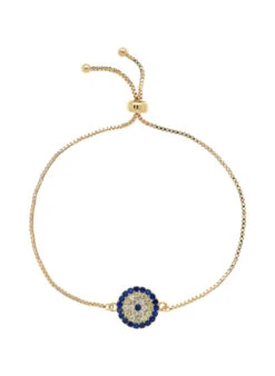 Melissa Odabash Box Chain Evil Eye Bracelet