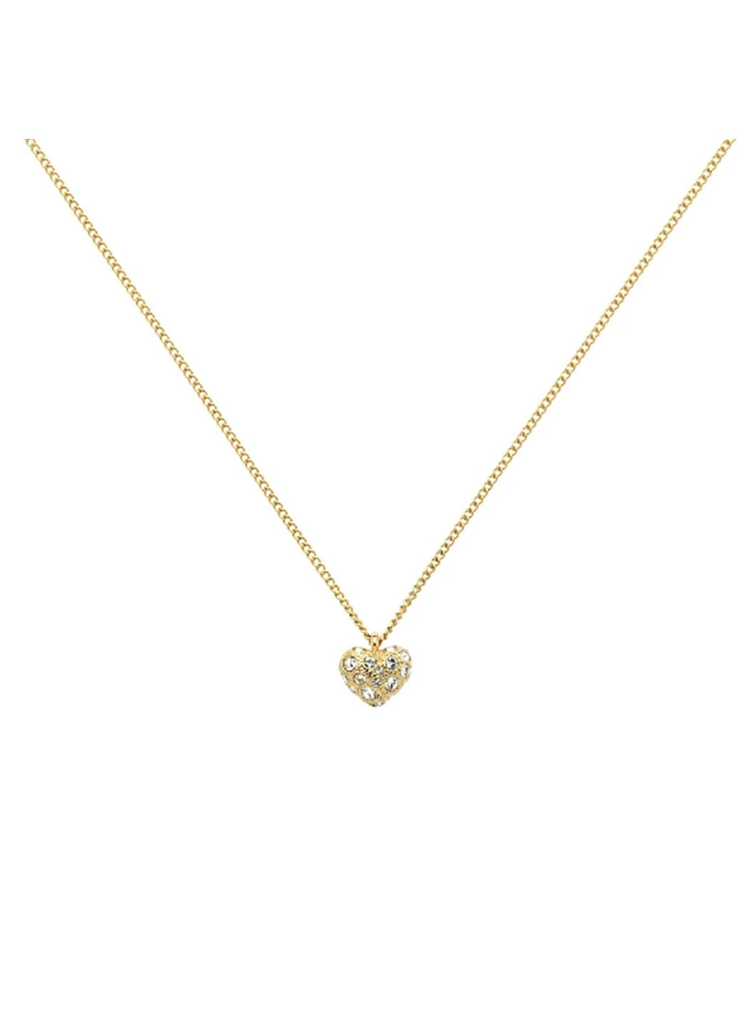 Gold Crystal Heart Pendant Necklace 3 Gold Crystal Heart Pendant Necklace