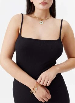 Melissa Odabash Gold Paperclip Chain Necklace -Melissa Odabash Sale Paperclip Jewellery Stack 2