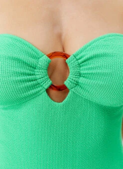 Barbuda Green Ridges Swimsuit -Melissa Odabash Sale barbuda green ridges swimsuit closeup 2025 2