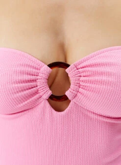 Exclusive Barbuda Pink Ridges Swimsuit -Melissa Odabash Sale barbuda pink ridges swimsuit closeup 2025 2