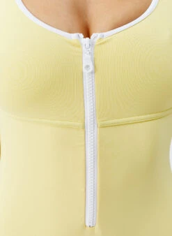 Bellino Yellow Swimsuit -Melissa Odabash Sale bellino yellow swimsuit closeup 2025