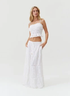 Cinzia White Skirt -Melissa Odabash Sale cinzia white skirt model 2025 F