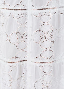 Cinzia White Skirt -Melissa Odabash Sale cinzia white skirt model closeup