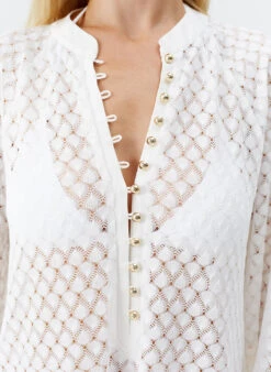 Edie White Dress -Melissa Odabash Sale edie white dress closeup 2025