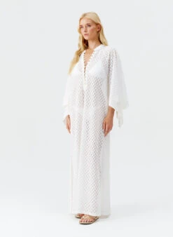 Edie White Dress -Melissa Odabash Sale edie white kaftan model 2025 F