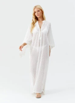 Edie White Dress -Melissa Odabash Sale edie white kaftan model 2025 P
