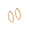 Melissa Odabash Gold Bamboo Hoop Earrings