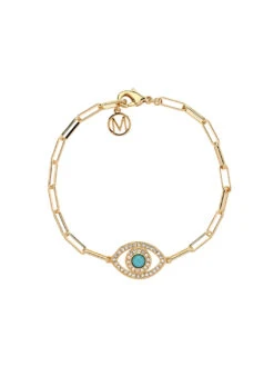 Melissa Odabash Gold Chain Eye Bracelet