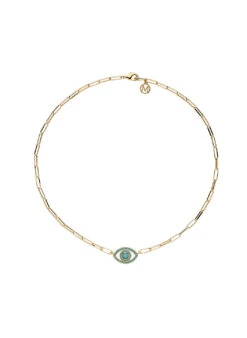Melissa Odabash Gold Chain Turquoise Eye Necklace