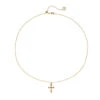Melissa Odabash Gold Crystal Cross Pendant Necklace -Melissa Odabash Sale gold cross pendant necklace