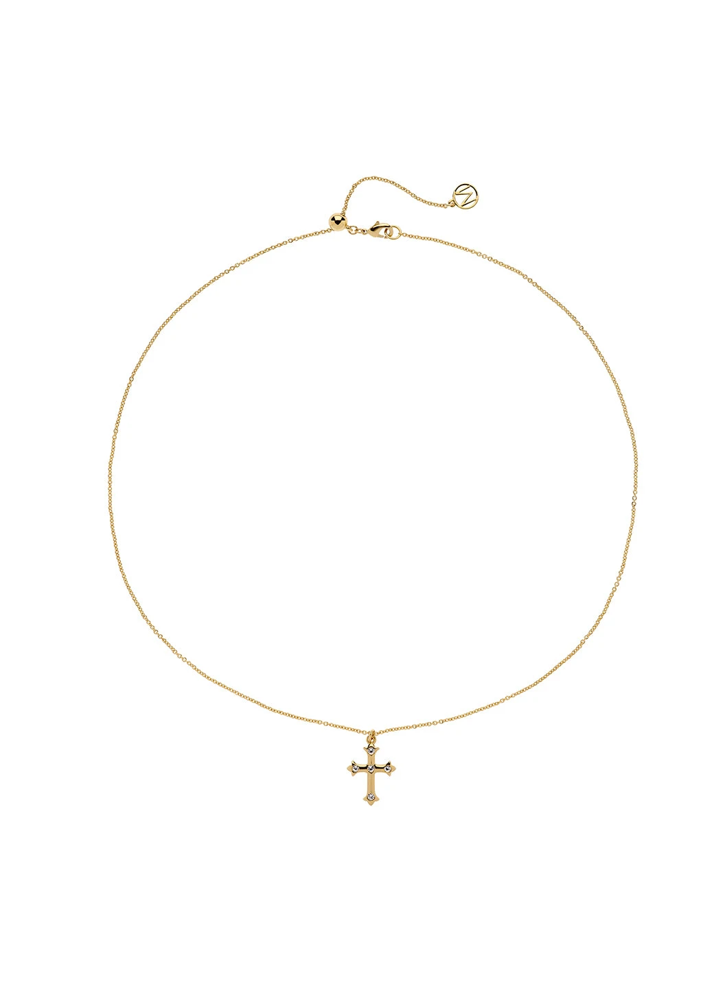 Melissa Odabash Gold Crystal Cross Pendant Necklace 3 Melissa Odabash Gold Crystal Cross Pendant Necklace