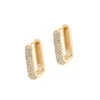 Gold Crystal Oval Hoop Earrings -Melissa Odabash Sale gold crystal oval hoop earrings