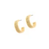 Gold Crystal Row Hoop Earrings -Melissa Odabash Sale gold crystal row hoop earrings