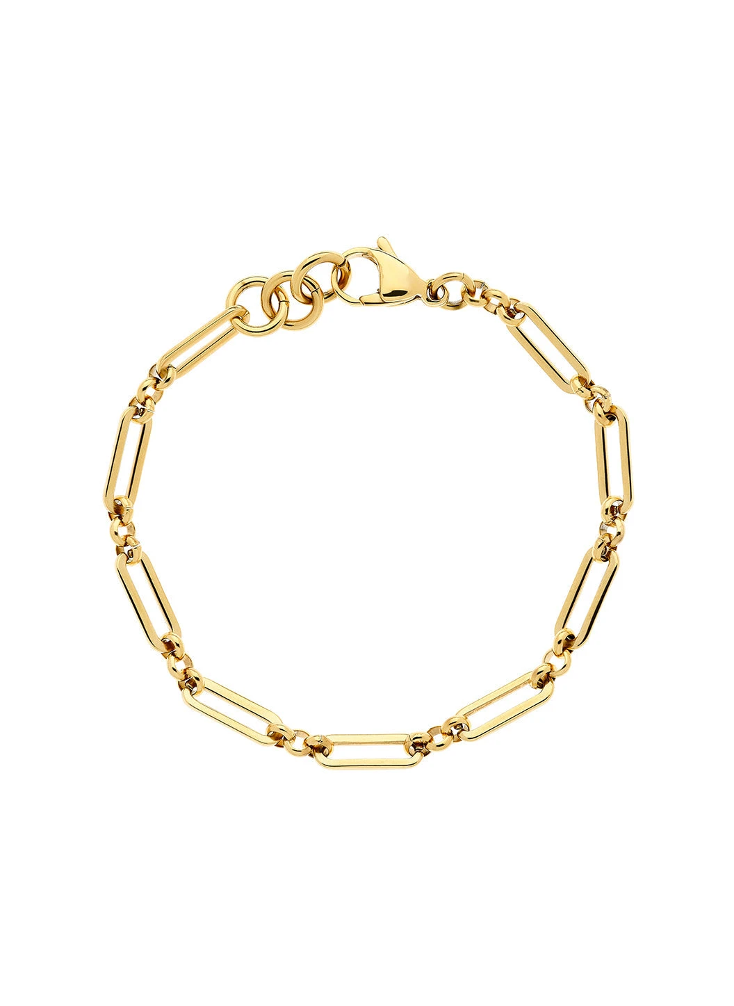 Gold Mixed Link Chain Bracelet 3 Gold Mixed Link Chain Bracelet
