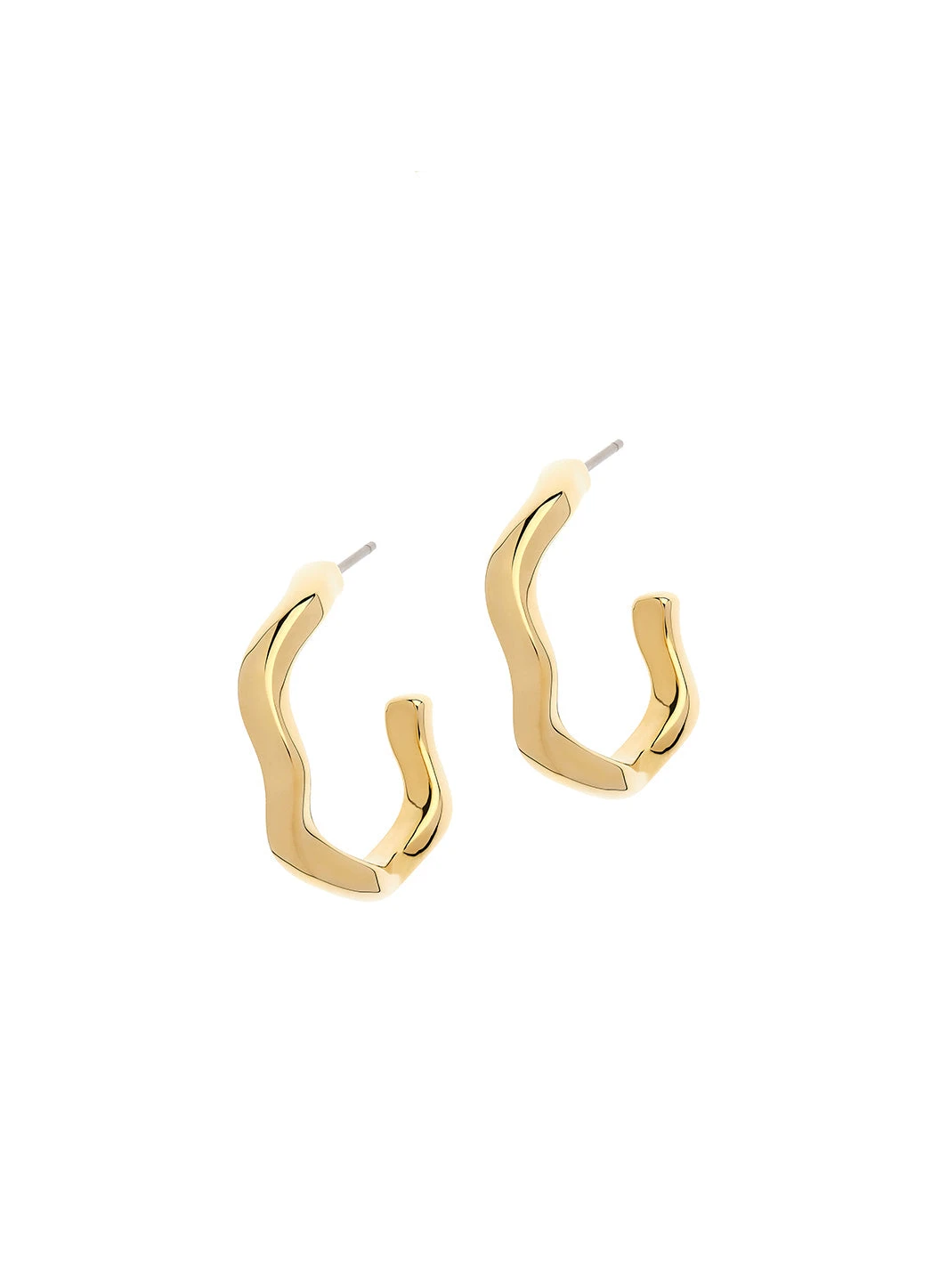 Melissa Odabash Gold Wave Hoop Earrings 3 Melissa Odabash Gold Wave Hoop Earrings
