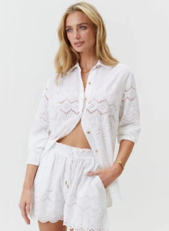 Indy White Shorts -Melissa Odabash Sale indy white shorts model 2025 F2