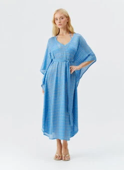 June Ocean Zigzag Kaftan -Melissa Odabash Sale june ocean zigzag kaftan model 2025 P