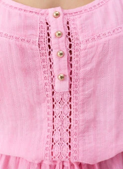 Kelly Pink Dress -Melissa Odabash Sale kelly pink dress closeup 2025