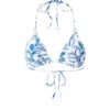 Key West Blue Leaf Bikini Top