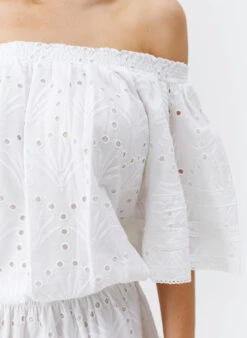 Micha White Dress -Melissa Odabash Sale micha white dress closeup 2025