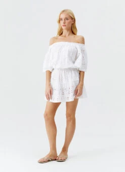 Micha White Dress -Melissa Odabash Sale micha white dress model 2025 F