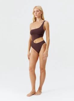 Exclusive Nassau Brown Swimsuit -Melissa Odabash Sale nassau brown swimsuit model 2025 F