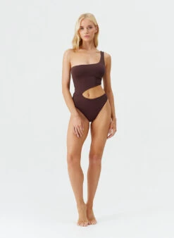 Exclusive Nassau Brown Swimsuit -Melissa Odabash Sale nassau brown swimsuit model 2025 P