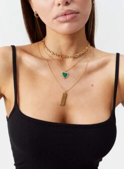 Melissa Odabash Gold Hope Pendant -Melissa Odabash Sale necklace stack 2