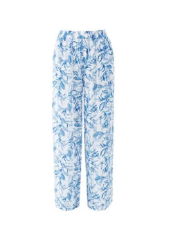 Olivia Blue Leaf Trousers