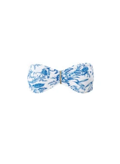 Positano Blue Leaf Bikini Top