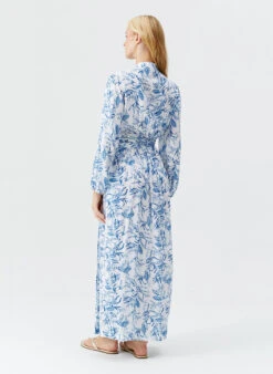 Rachel Blue Leaf Dress -Melissa Odabash Sale rachel blue leaf dress model 2025 B