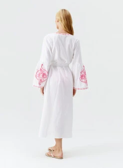 Romilly White/Watermelon Kaftan -Melissa Odabash Sale romilly white watermelon kaftan model 2025 B
