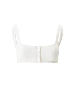 Salerno Ivory Ribbed Bikini Top