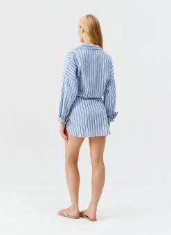 Sara Blue Stripe Dress -Melissa Odabash Sale sara blue stripe dress model 2025 B