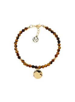 Tigers Eye Beaded Disc Bracelet