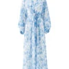 Melissa Odabash Wisdom Blue Floral Kaftan -Melissa Odabash Sale wisdom blue floral dress cutouts 2025