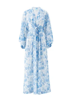 Melissa Odabash Wisdom Blue Floral Kaftan