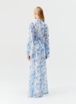 Melissa Odabash Wisdom Blue Floral Kaftan -Melissa Odabash Sale wisdom blue floral kaftan model 2025 B