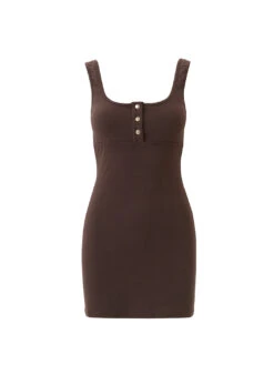 Exclusive Zoe Coffee Dress